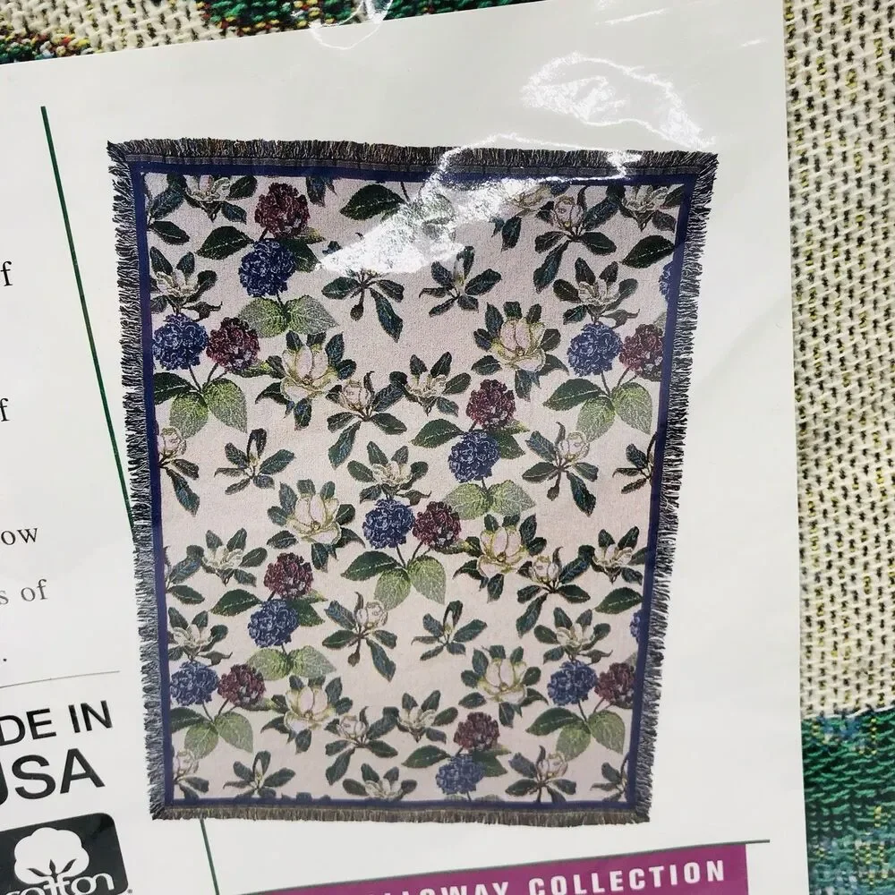 Tapestry Throw Blanket Fred Galloway Southern Tradition Floral 52x69 Inches